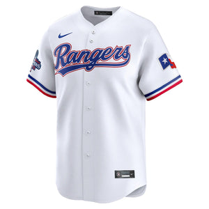 Men's Texas Rangers Adolis García White Home 2023 World Series Champions Jersey