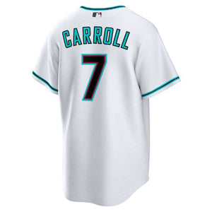 Men's Arizona Diamondbacks Corbin Carroll White 2023 World Series Replica Player Jersey