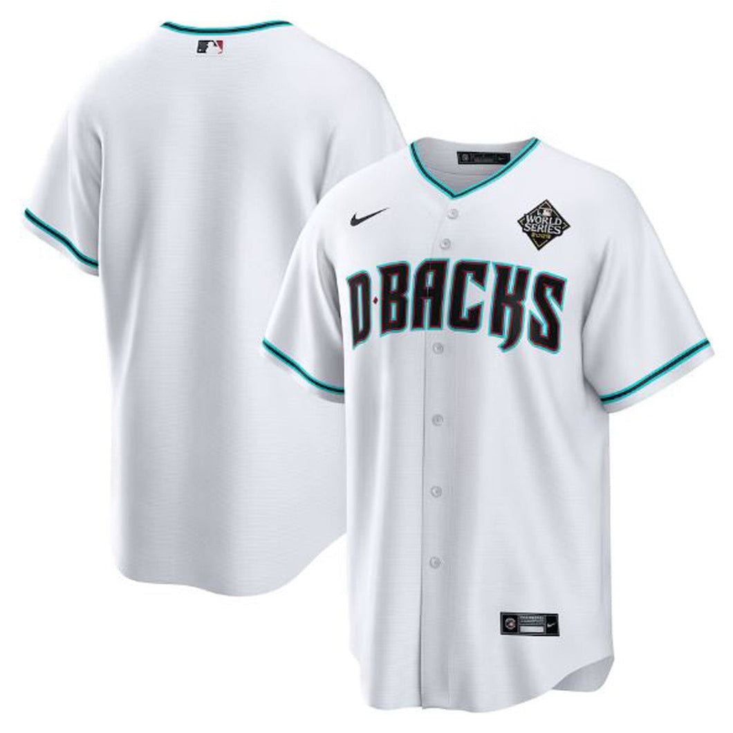 Men's Arizona Diamondbacks White 2023 World Series Replica Team Jersey