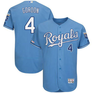 Men's Kansas City Royals Alex Gordon Majestic Light Blue Player Jersey