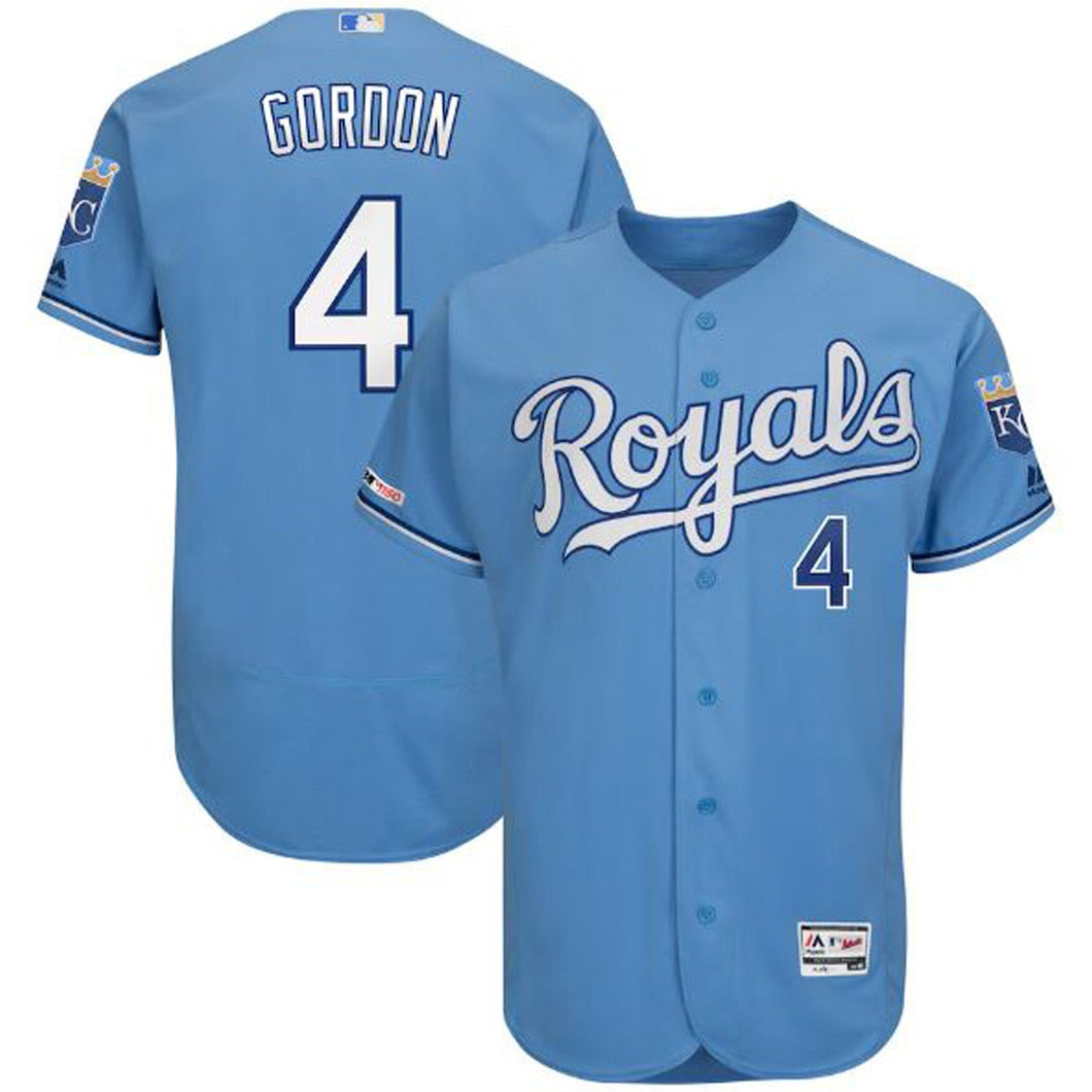 Men's Kansas City Royals Alex Gordon Majestic Light Blue Player Jersey