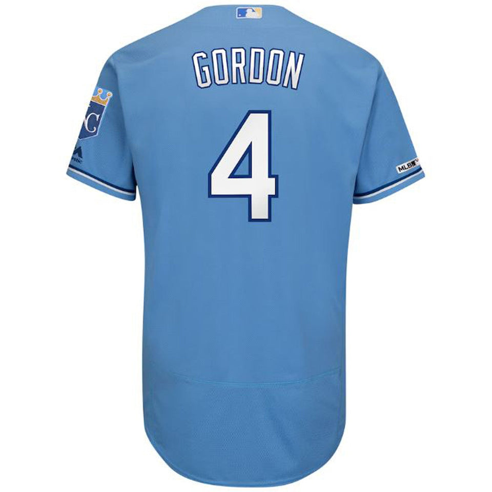 Men's Kansas City Royals Alex Gordon Majestic Light Blue Player Jersey