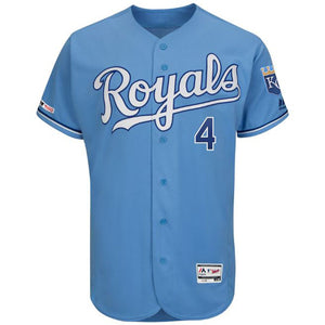 Men's Kansas City Royals Alex Gordon Majestic Light Blue Player Jersey