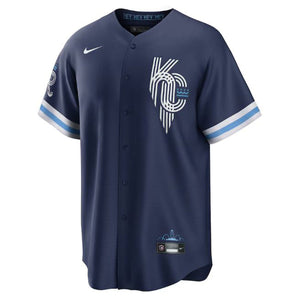 Men's Kansas City Royals Bobby Witt Jr. Navy City Connect Replica Player Jersey