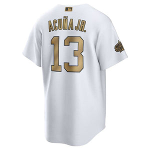 Men's Ronald Acuña Jr. White Atlanta Braves 2022 MLB All-Star Game Replica Player Jersey