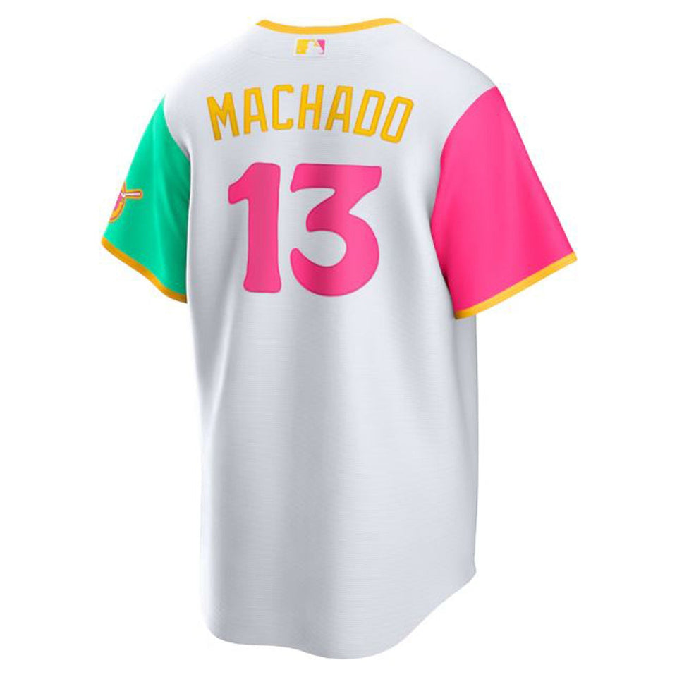 Men's San Diego Padres Manny Machado White City Connect Replica Player Jersey