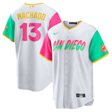 Men's San Diego Padres Manny Machado White City Connect Replica Player Jersey