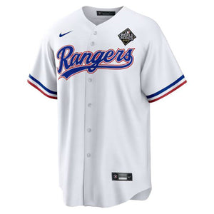 Men's Texas Rangers Jacob deGrom White 2023 World Series Replica Player Jersey