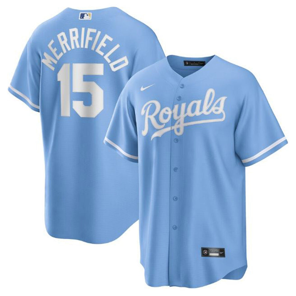 Men's Whit Merrifield Light Blue Kansas City Royals Alternate Replica Player Jersey