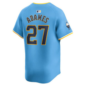 Men's Willy Adames Powder Blue Milwaukee Brewers City Connect Limited Player Jersey