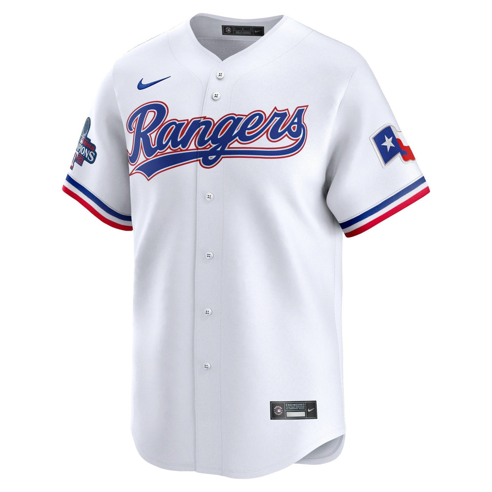 Men's Texas Rangers Marcus Semien White Home 2023 World Series Champions Jersey