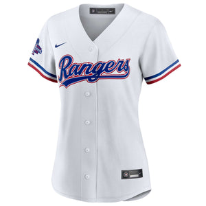 Women's Texas Rangers "YOUR_NAME" Custom White Home 2023 World Series Champions Jersey