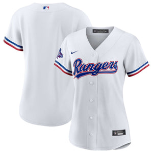 Women's Texas Rangers "YOUR_NAME" Custom White Home 2023 World Series Champions Jersey